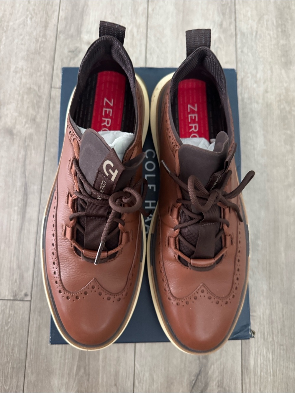 Cole Haan Brown and Dark Brown Wingtip Sneakers